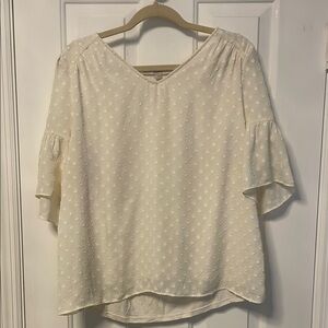 Elegant Cream Women's Top